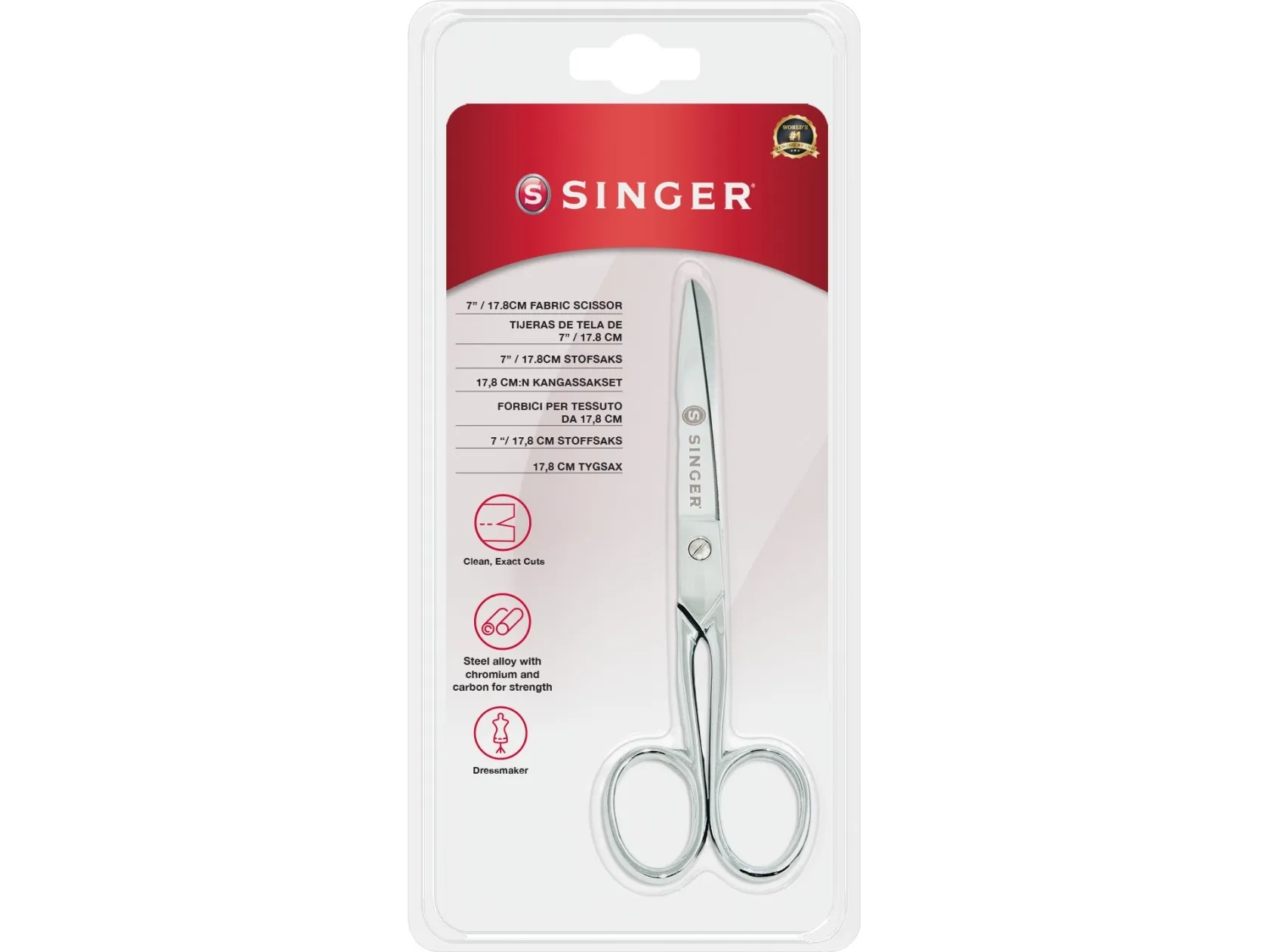 Singer clothes scissors, 18 cm