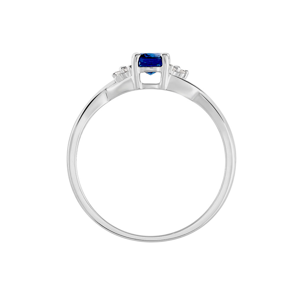 Bague Cassie Or Blanc Saphir Et Diamant