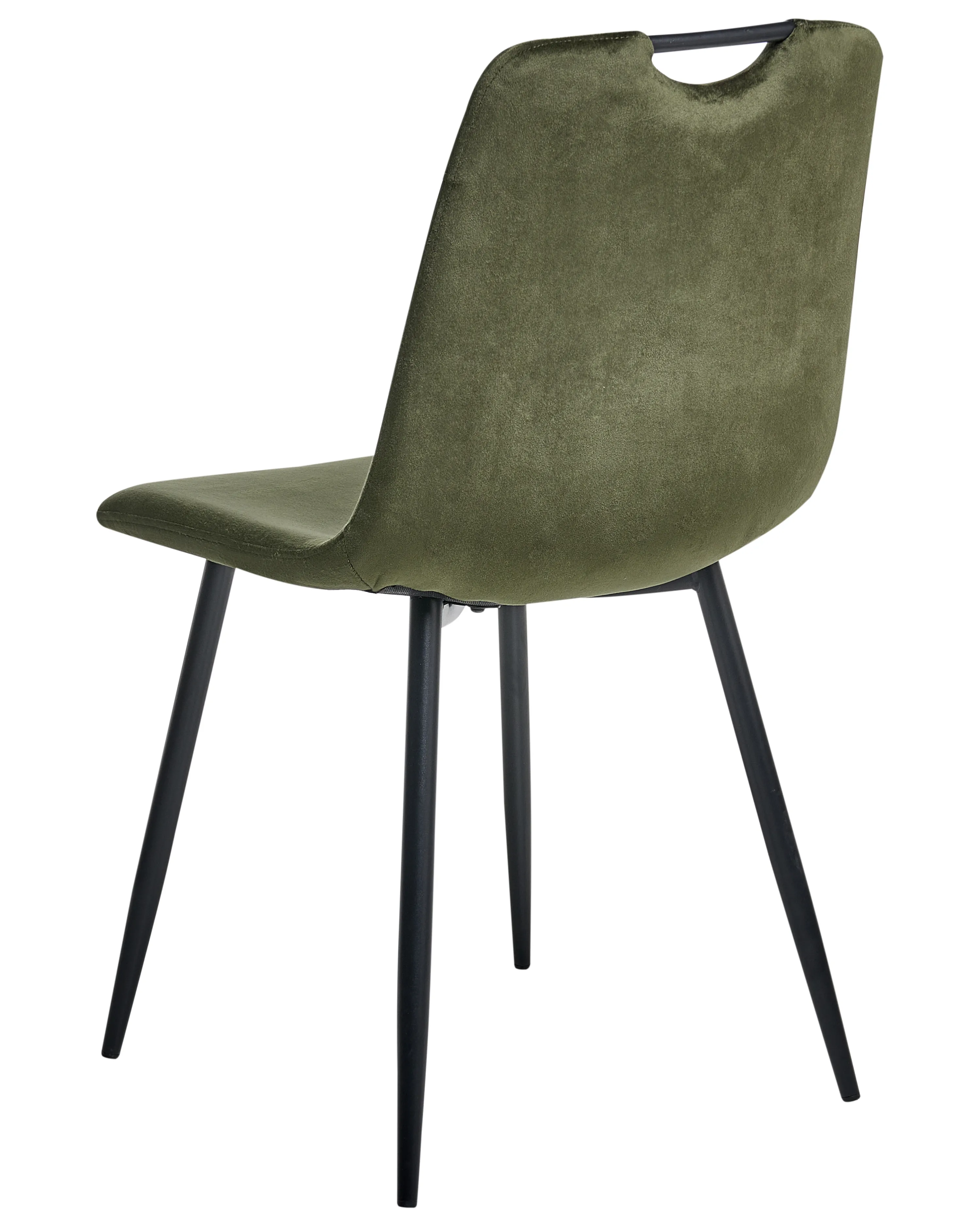 Set van 4 eetkamerstoelen ARGYLE Fluweel Donkergroen