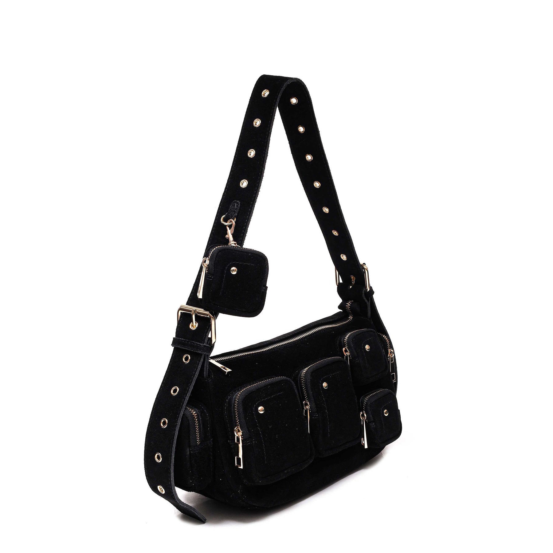 Núnoo Alimakka Pocket Suede W. Gold black