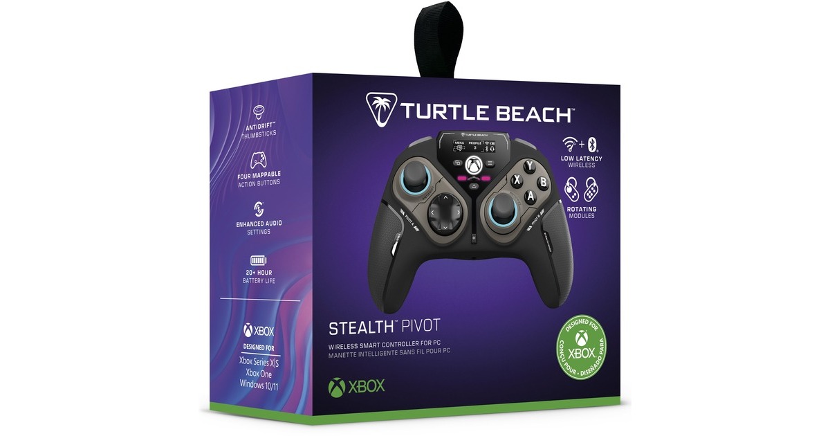 Turtle BeachStealth Pivot draadloze slimme controller   (Zwart, 2,4 GHz / Bluetooth / USB, Pc, Xbox, Android)