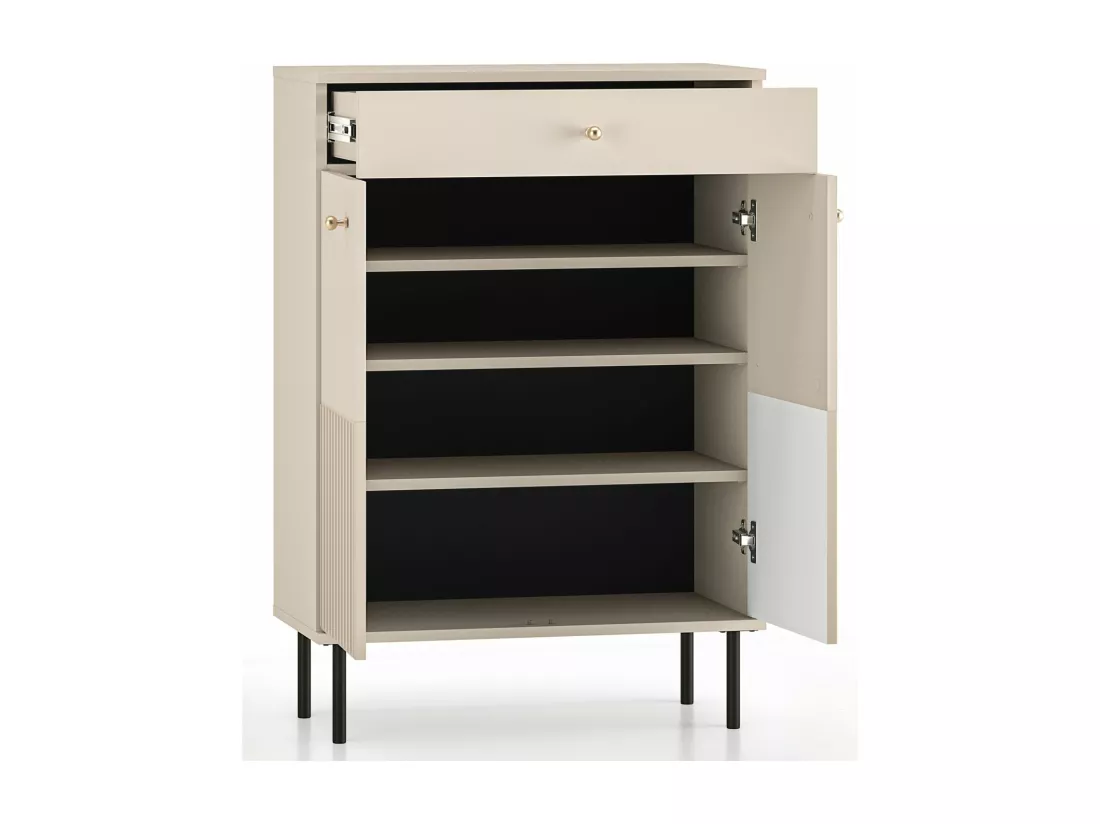 Meuble à chaussures avec tiroir 68 cm - beige - CALETTO