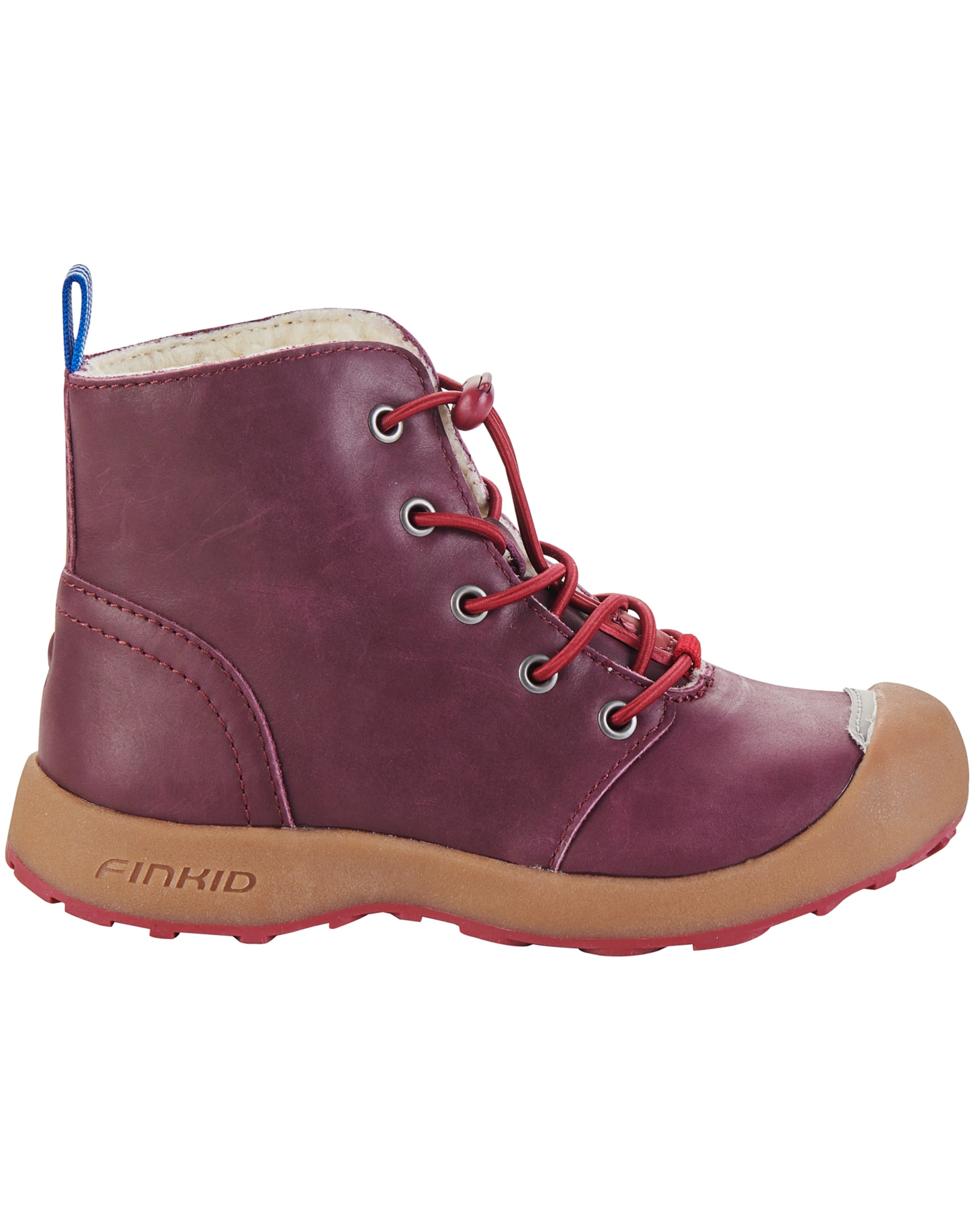 Lederstiefel SIIPI in eggplant/beet red