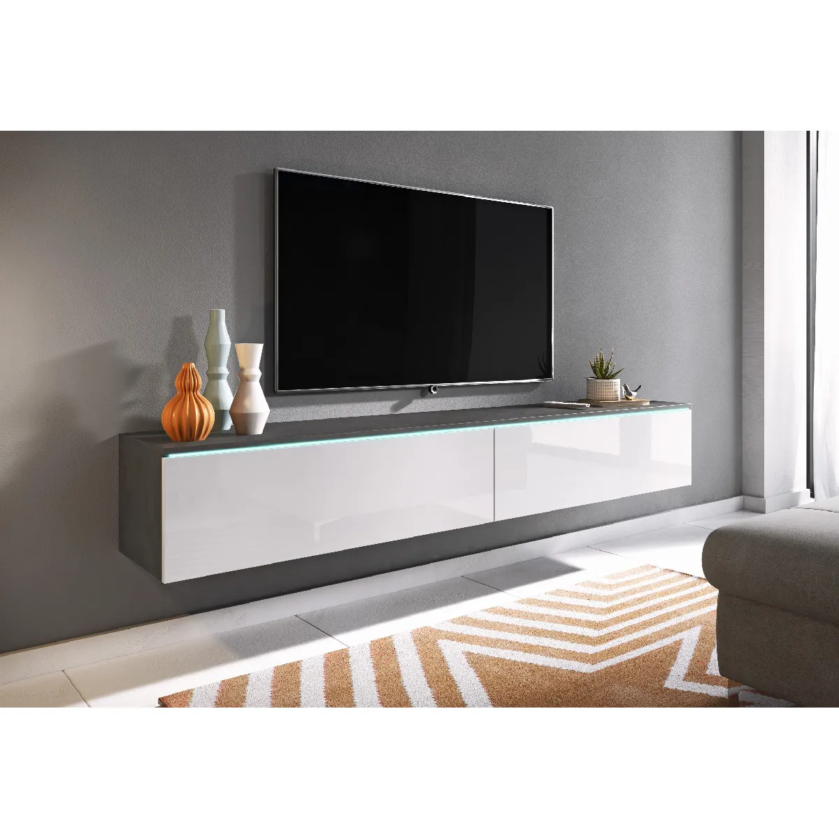 Other Brands Lowboard 180 cm - Matera / Blanc