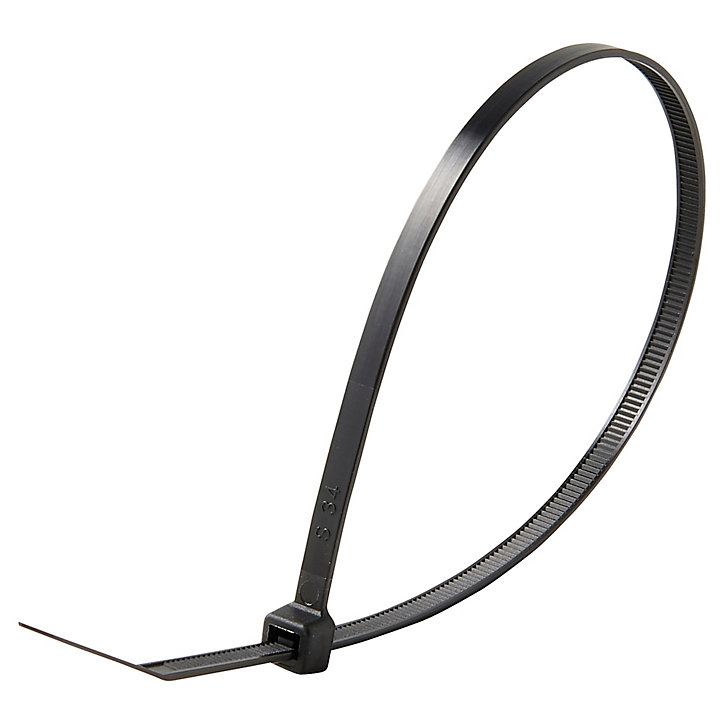 100 colliers de serrage en nylon DIALL 4,8 x 300 mm noir