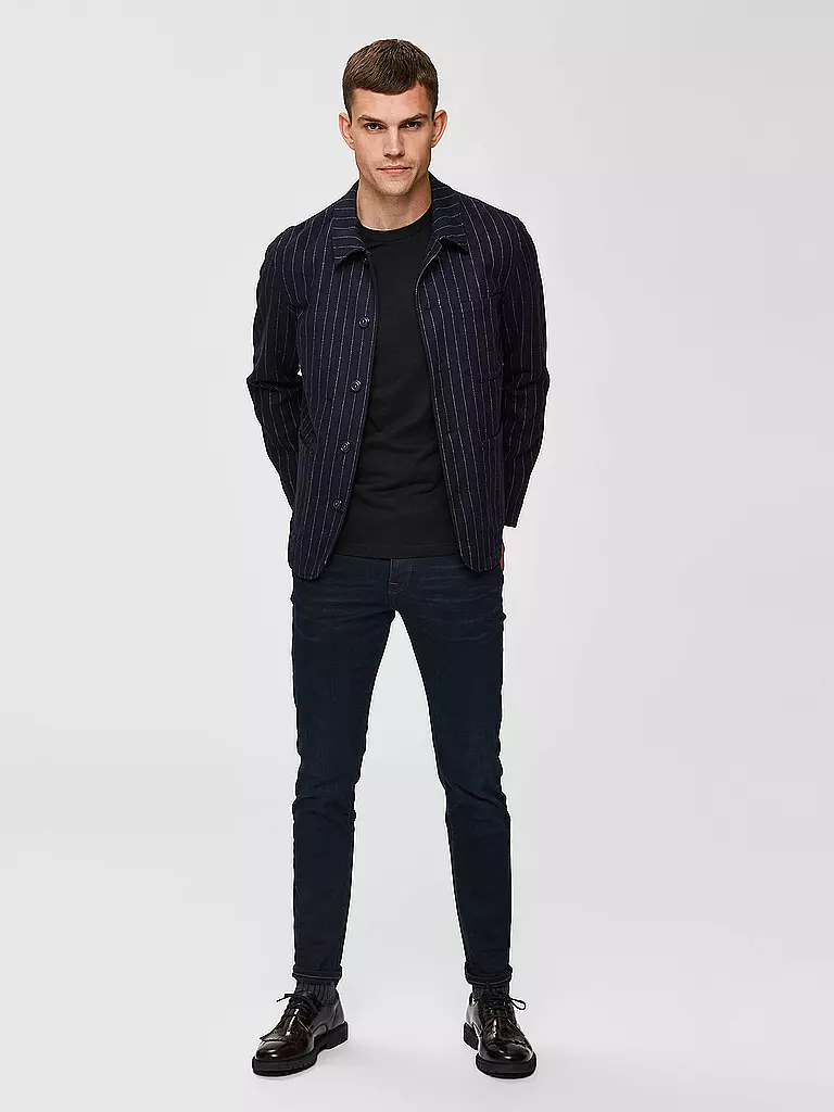 SELECTED Jeans Slim Fit SLHLEON schwarz