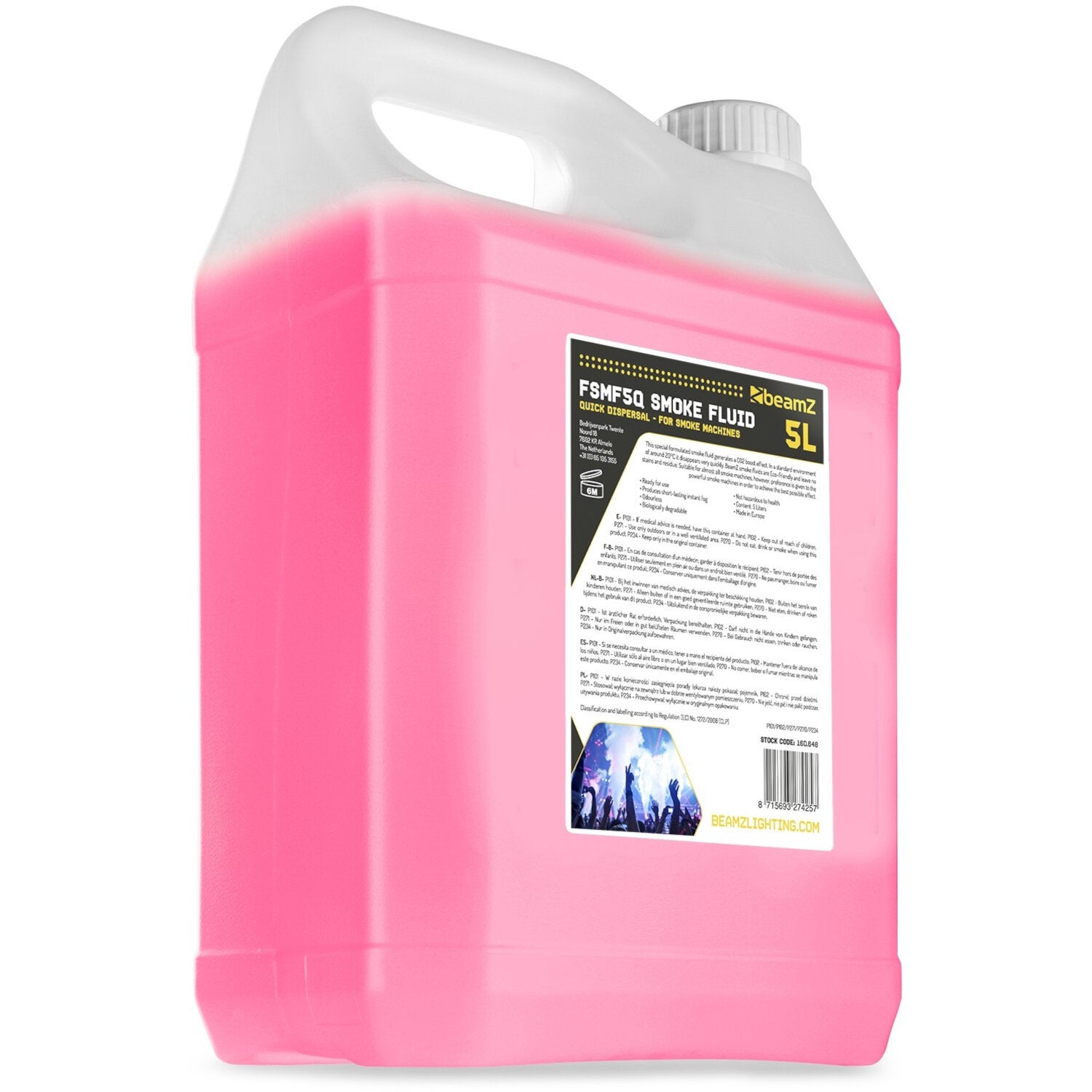 BeamZ FSMF5Q 5 liter rookvloeistof 5 liter Quick Dispersal CO2