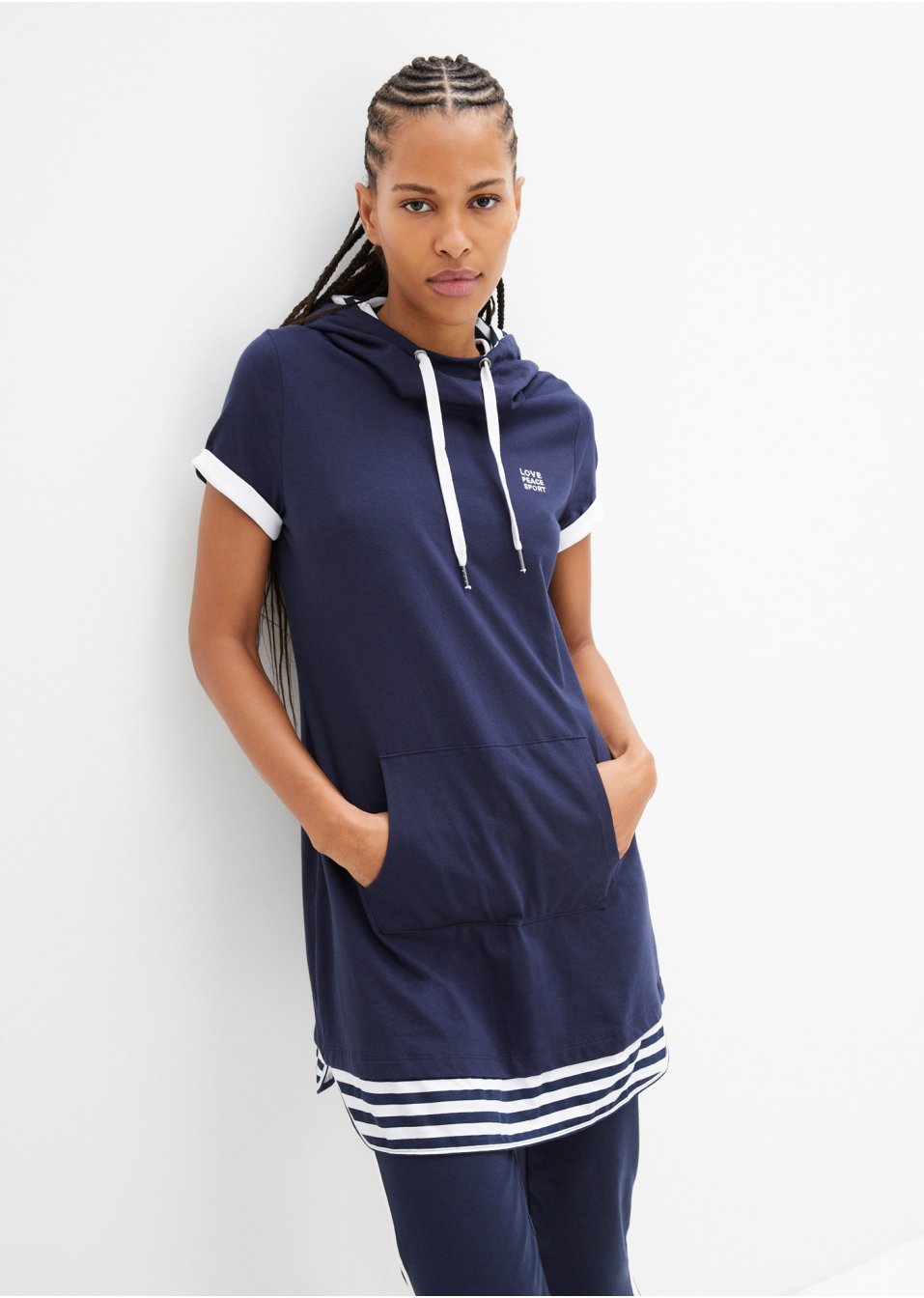Robe T-shirt décontractée en coton, manches courtes