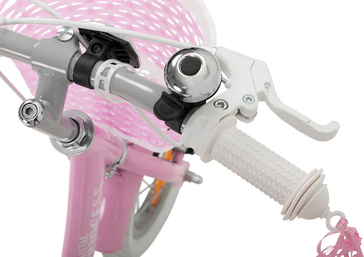 Actionbikes Kinderfahrrad Princess, 12 Zoll, rosa, V-Brake-Bremsen, Prinzessinnen-Design, Stützräder