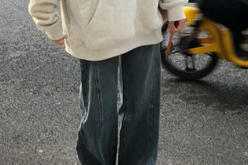 Dreamkura - Oversized hoodie met ronde hals en zebraprint