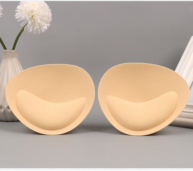 Aftagelige åndbare bh-indlægspuder Beige 3 cm