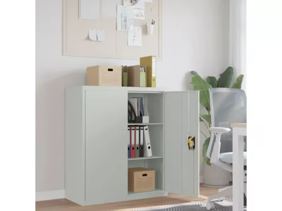 Classeur gris clair 90x40x105 cm acier