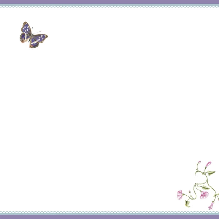 Felicitatiekaart met bloemen en vlinders