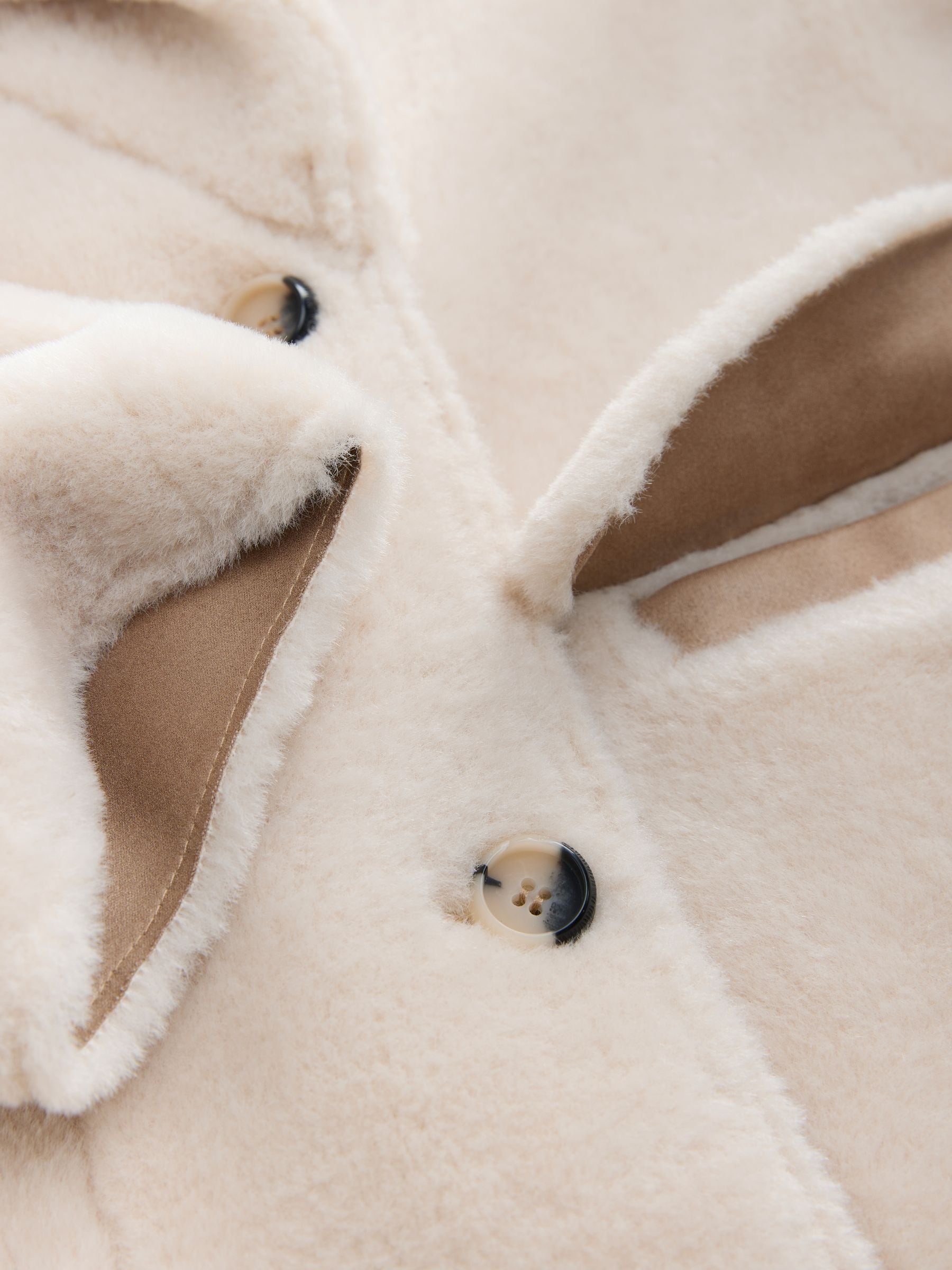 Nothing Ordinary Faux Shearling Maxi Car Coat