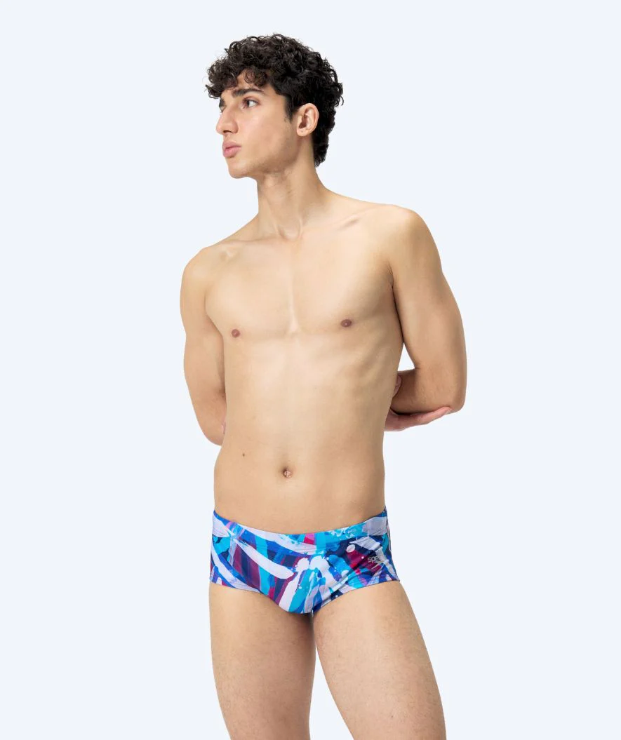 Speedo trunks til mænd - Club Training Allover - Blå/hvid