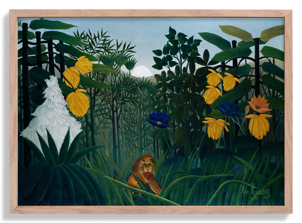 Das Gastmahl des Löwen von Rousseau Kunstdruck