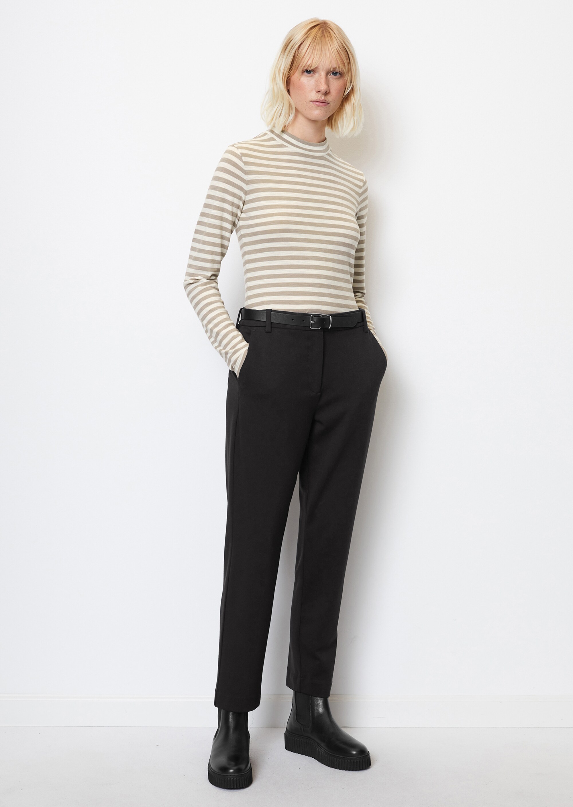 Ringel-Longsleeve regularaus Slubjersey
