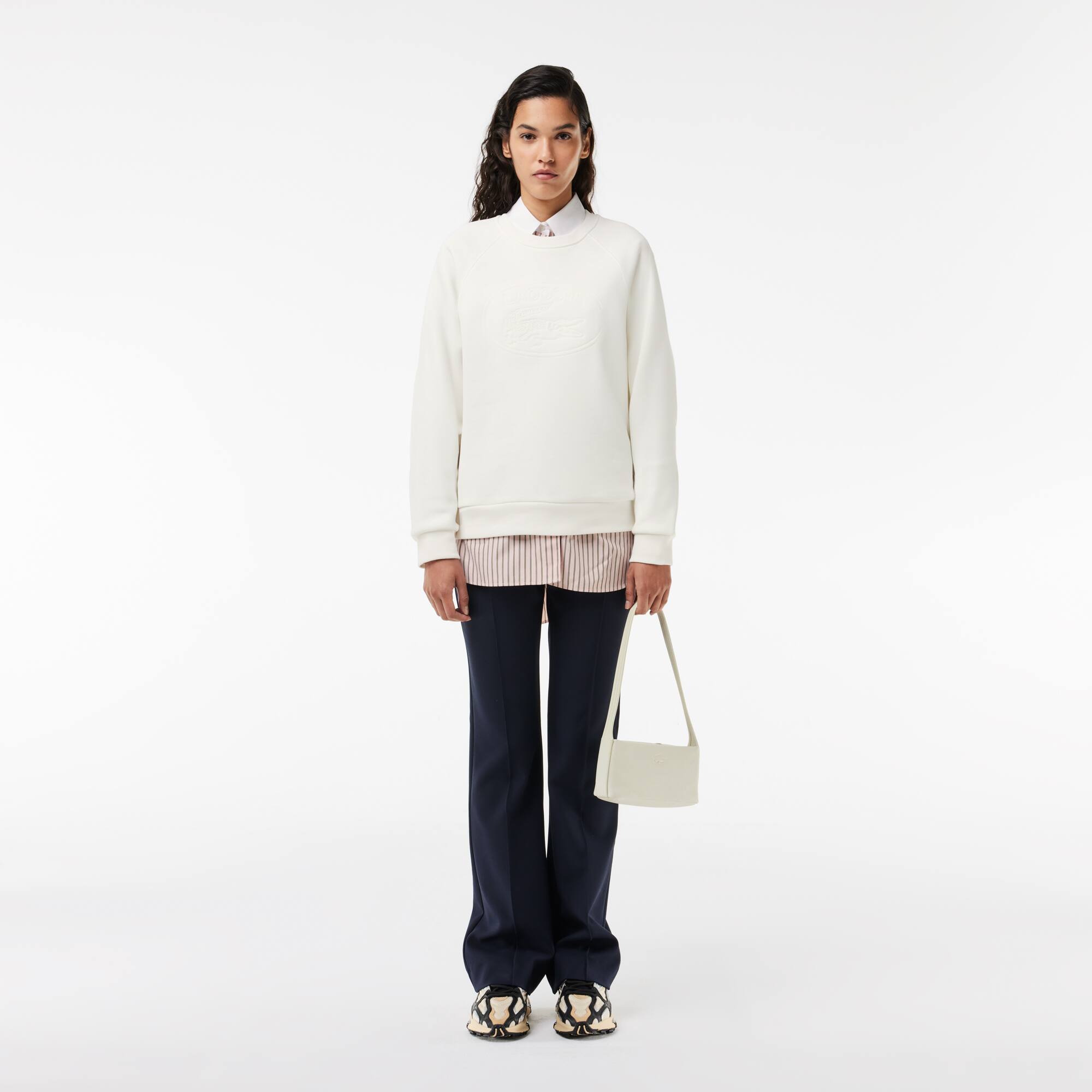 Sweatshirt Jogger relaxed fit avec broderie signature Sweatshirts - Blanc - Lacoste - Femme