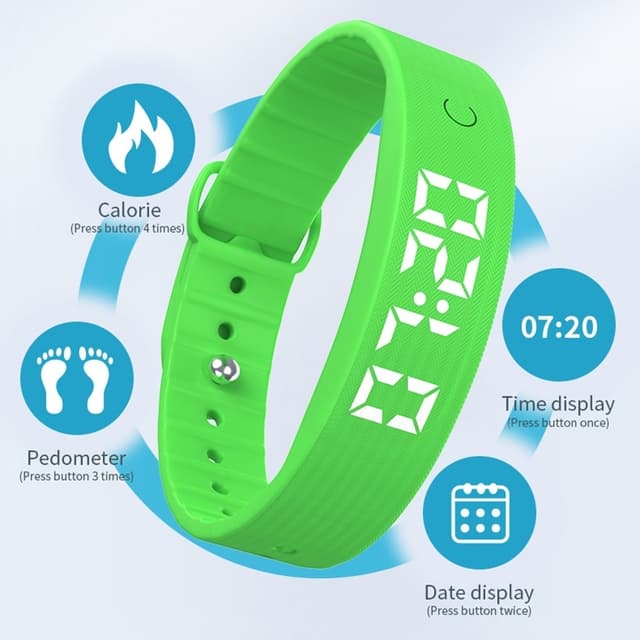 Smart armbånd vibrerende alarm søvnovervågning digitalt display