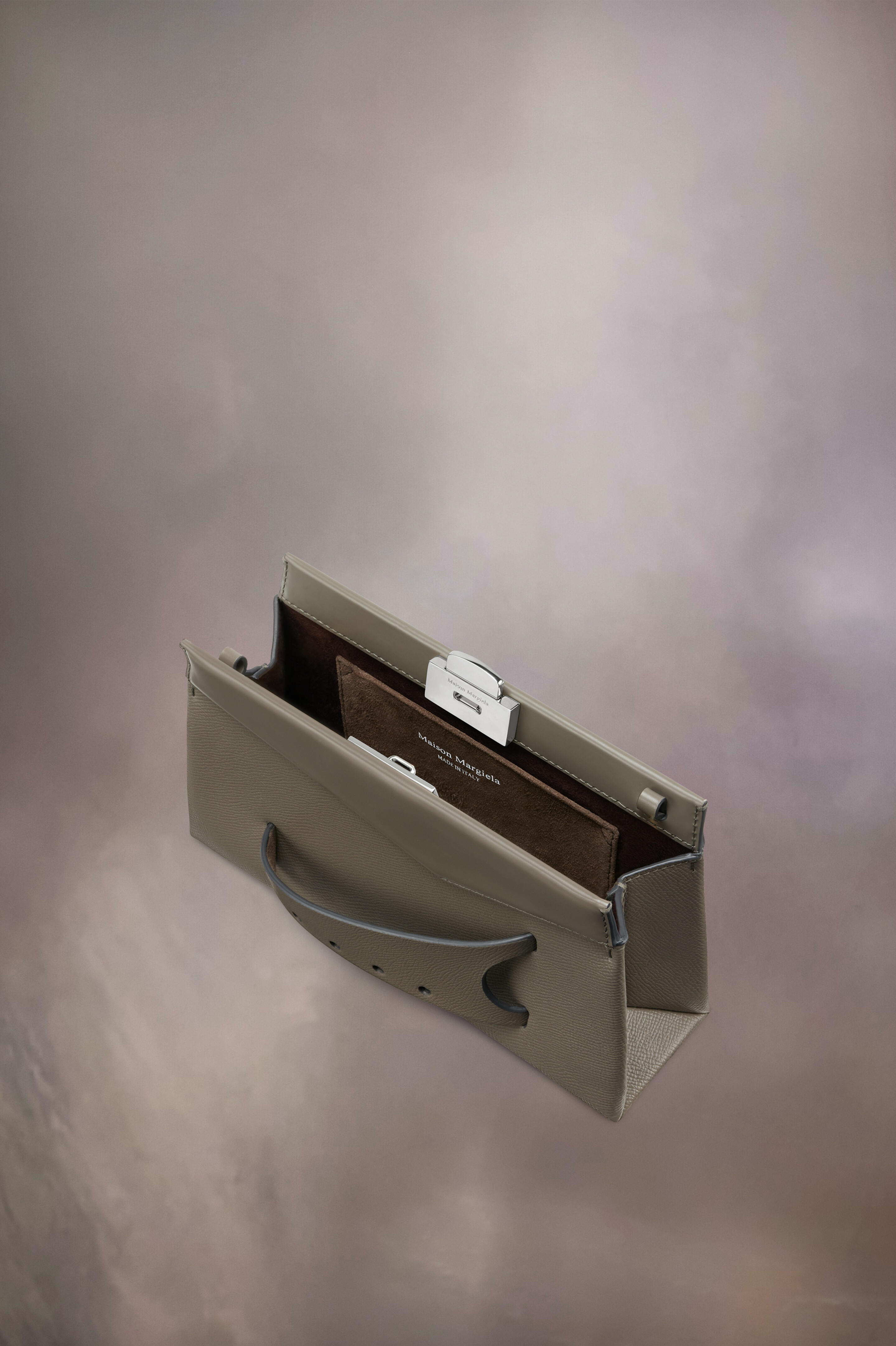 SNATCHED SHOULDER CLUTCH BAG SMALL Gris foncé