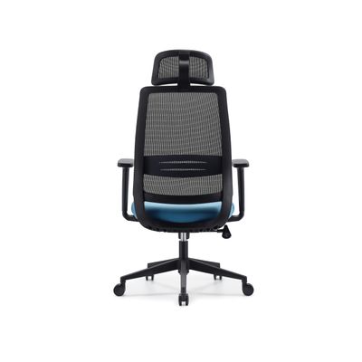 Fauteuil de bureau OPEN - accoudoirs réglables - appuie-tête réglable - bleu