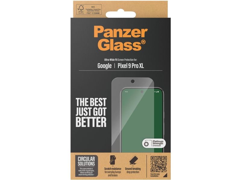 Panzerglass Displayschutz Ultra Wide Fit Pixel 9 Pro XL Display-Schutzfolie für das Google Pixel 9 Pro XL