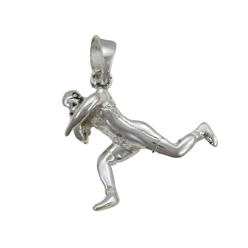 Pendentif athlétisme lancer du poids - Argent massif