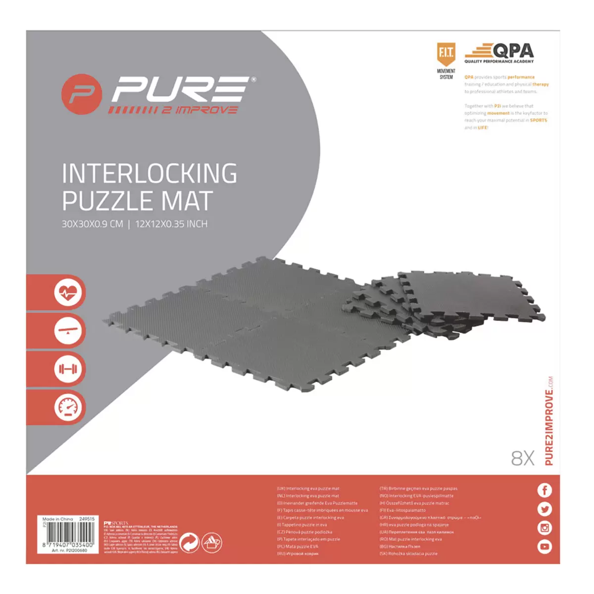 Puzzle Schutzmatten 8 Stück Pure2Improve