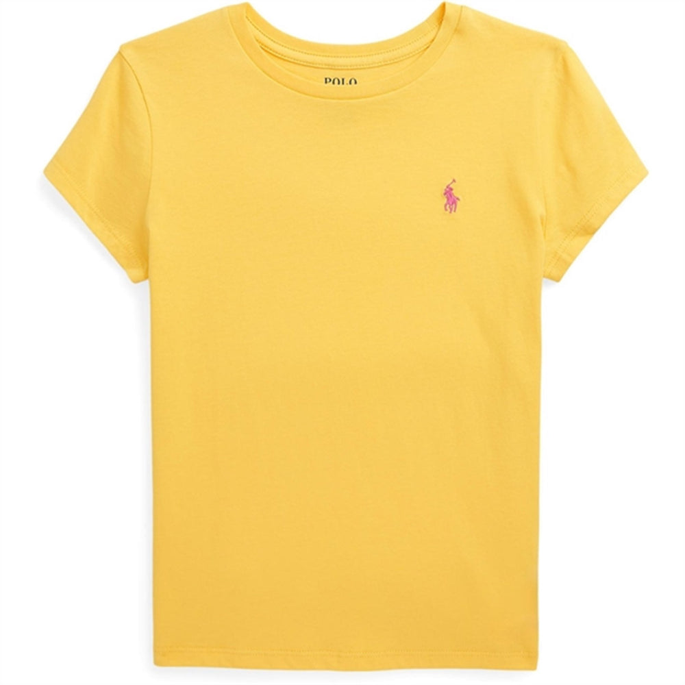 Girls T-Shirt Chrome Yellow W/ Bright Pink
