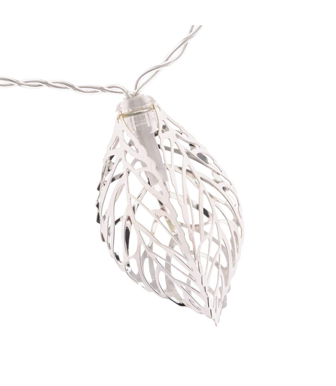 Guirlande 10 Feuilles lumineuses Noël - L. 135 cm - Blanc chaud