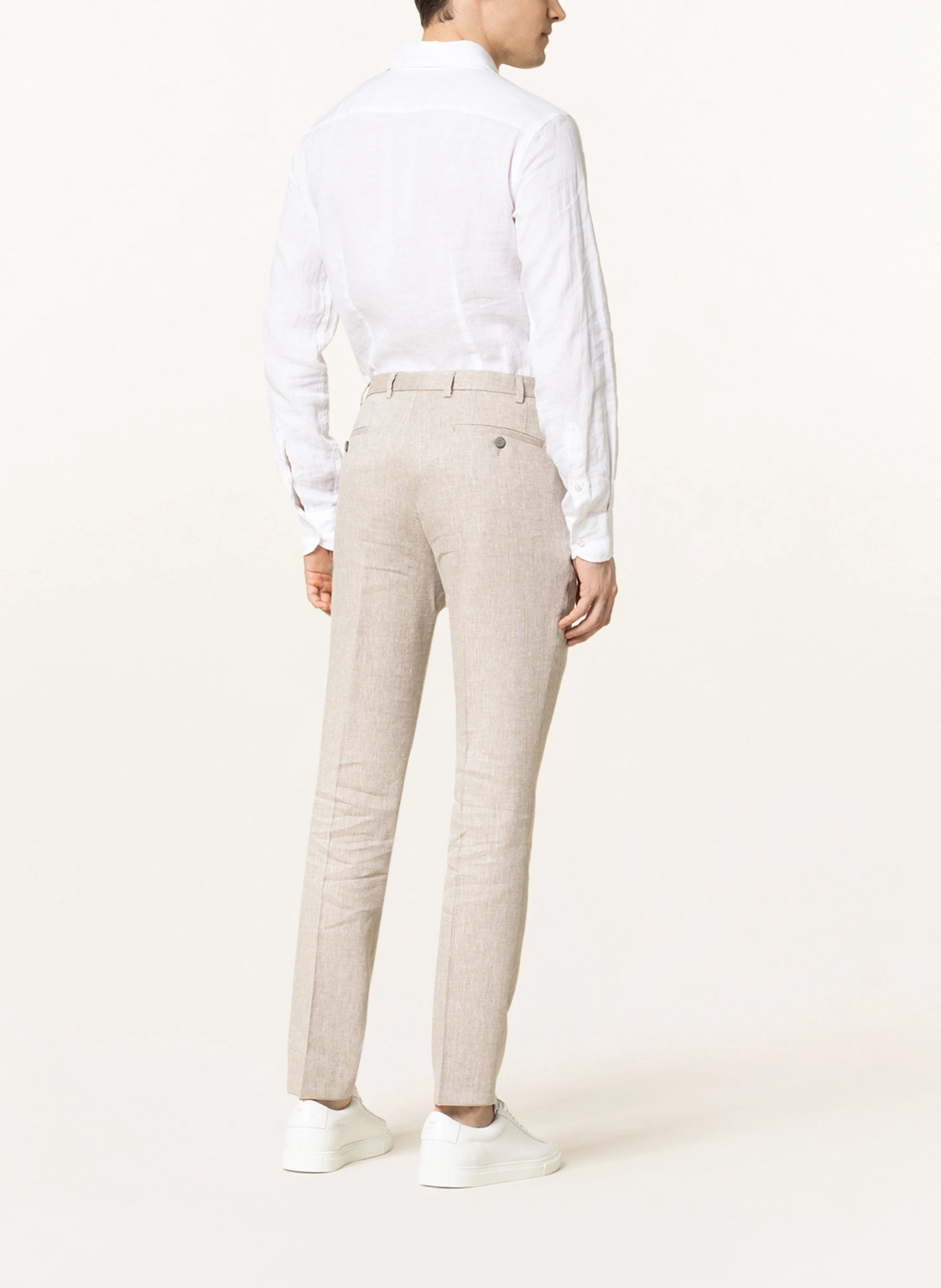 DIGEL Anzughose FRANCO Extra Slim Fit mit Leinen