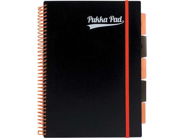 Pukka Pads PUKKA NEON A4 PROSJEKTBOKRING, ORANSJE, RUTE |