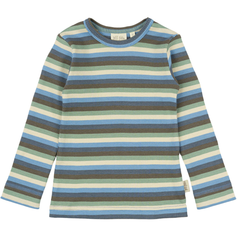 Køb Petit Piao Allure Blue Multi Stripe Bluse Modal Multi Striped