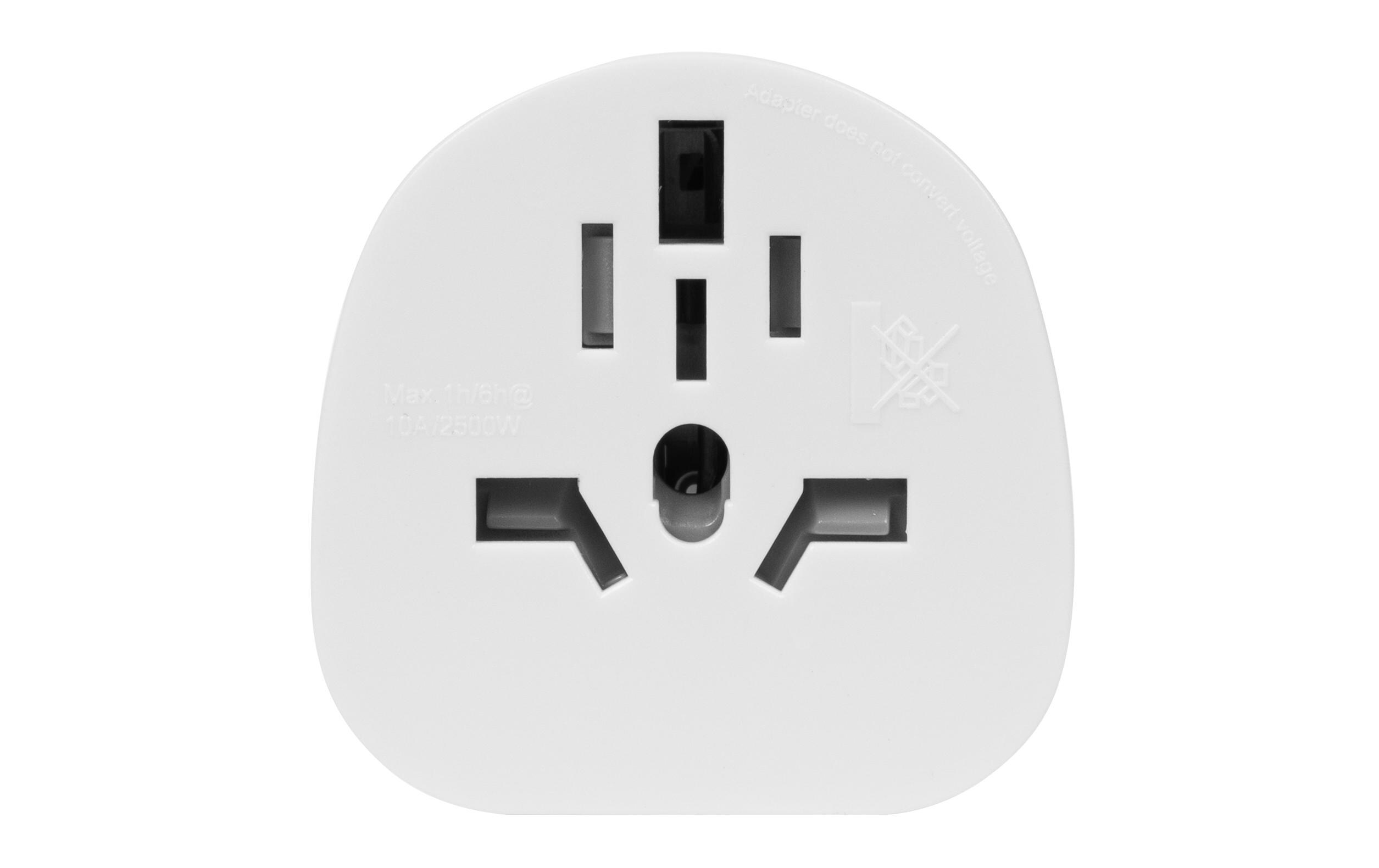 Reiseadapter Welt – CH, WeissSteckdosenadapter