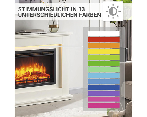 Richen Baldur elektrische haard, wit, 100x82 cm, 2000 watt, met afstandsbediening