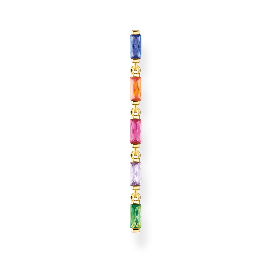 Thomas Sabo Charm Club Einzel Ohrring bunte Steine gold