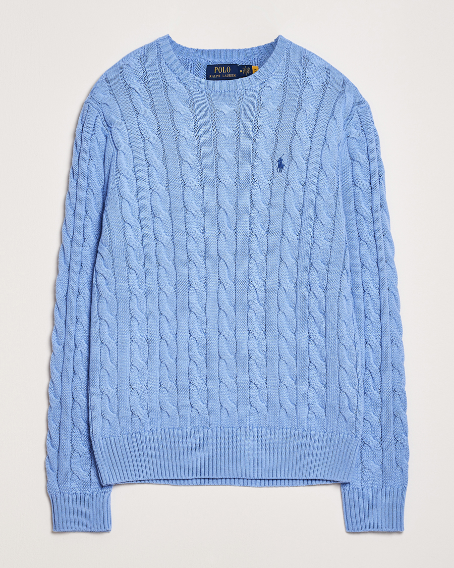 Polo Ralph Lauren Cotton Cable Pullover New Litchfield Blue