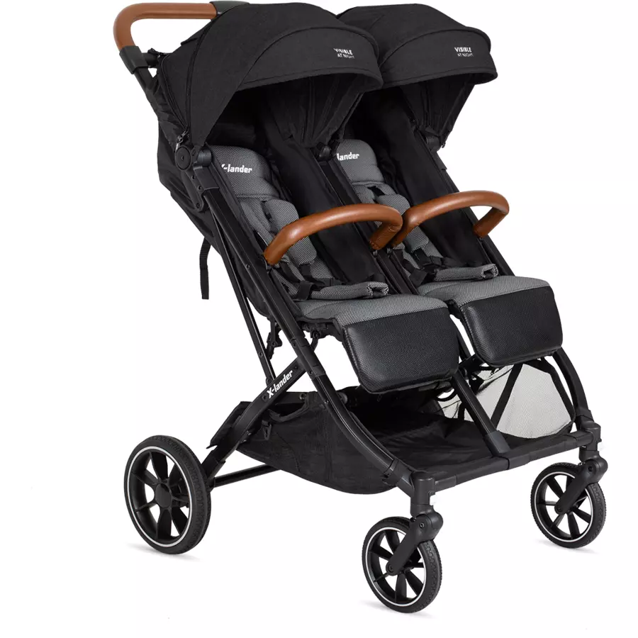 X-lander Geschwisterwagen X-Double Double Black
