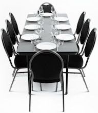 Bolero - Rechthoekige Opklaptafel - Grijs - 183cm - Water- en UV-bestendig