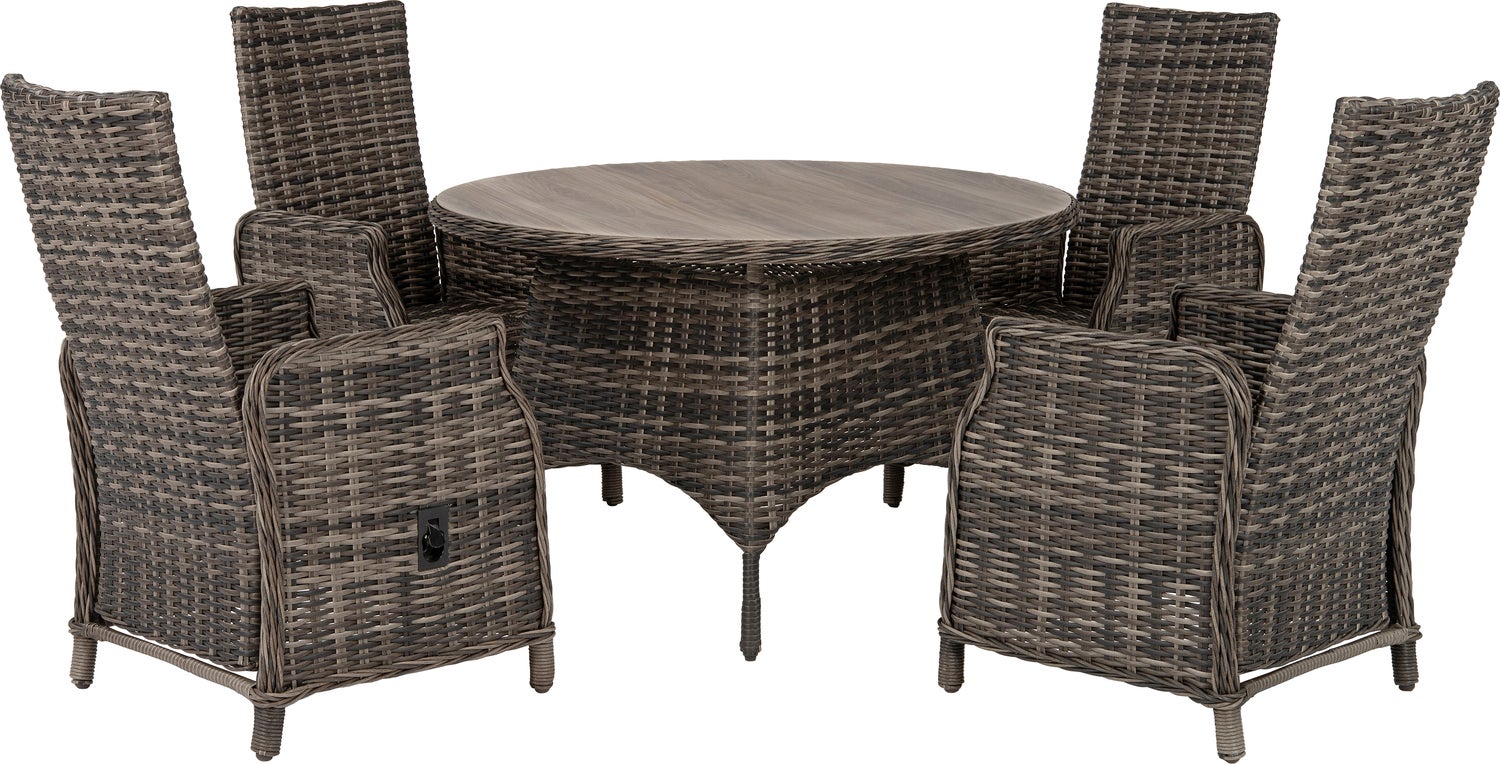Intratuin loungestoel Lima bruin / grijs