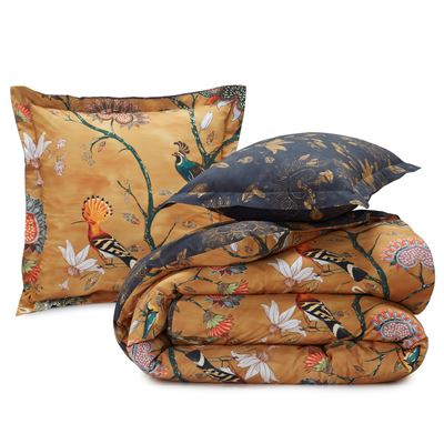 Linge de lit satin de coton fleuri - BECQUET CRÉATION