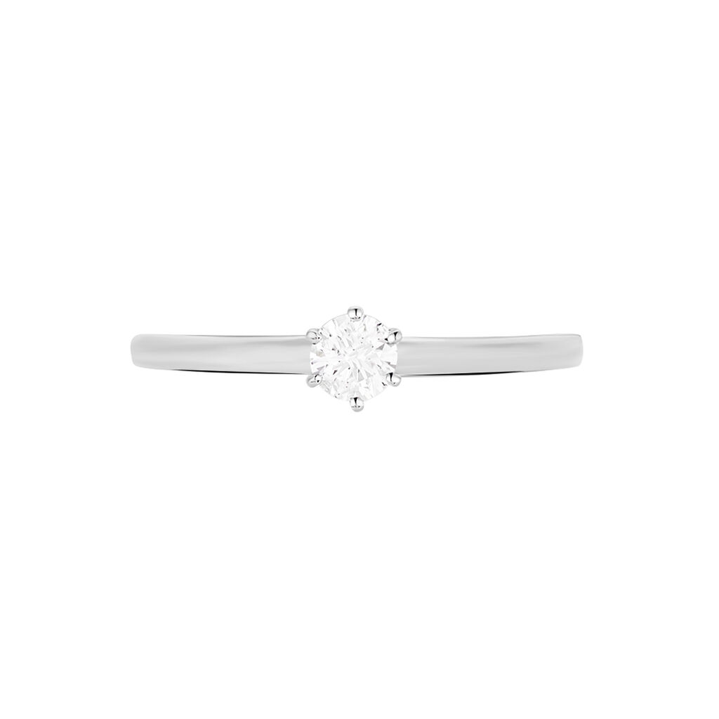 Bague Solitaire Natalia Or Blanc Diamant