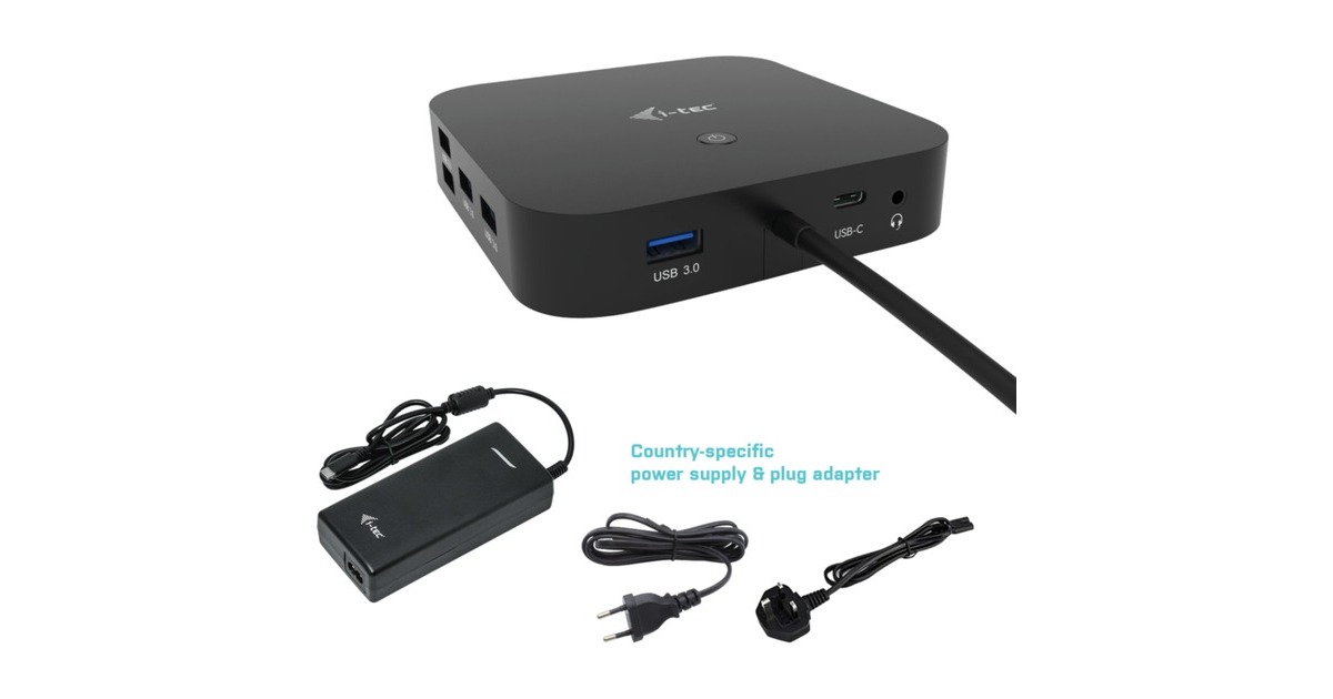 i-tecUSB-C HDMI DP Docking Station with Power Delivery 100 W  (Zwart)