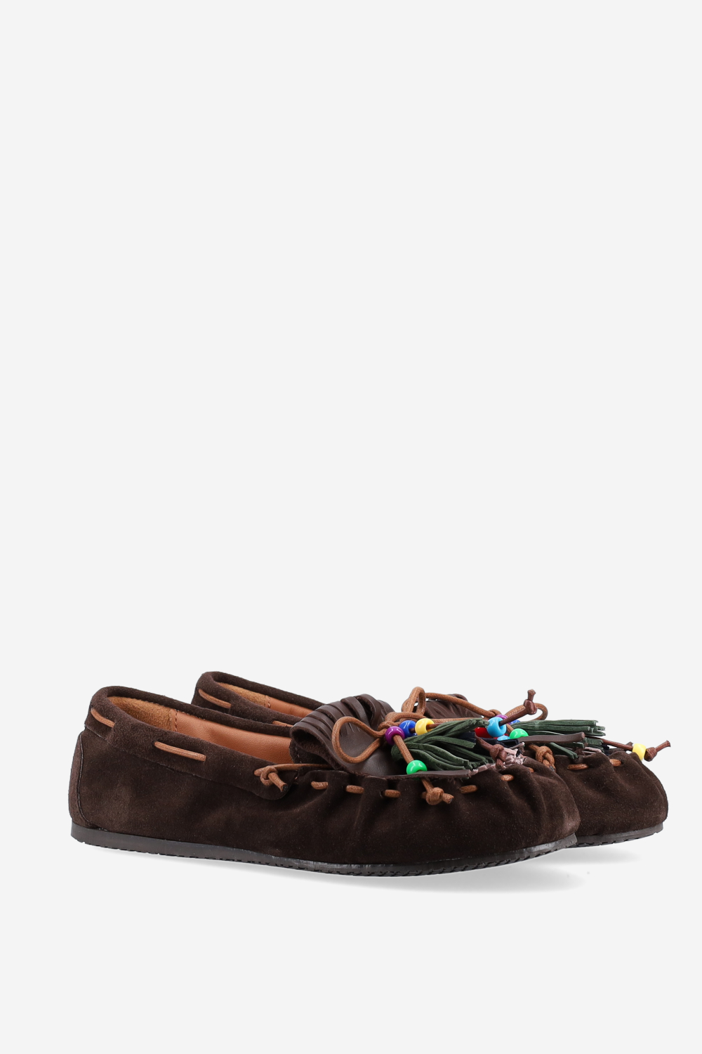 Fringes suede ballerinas