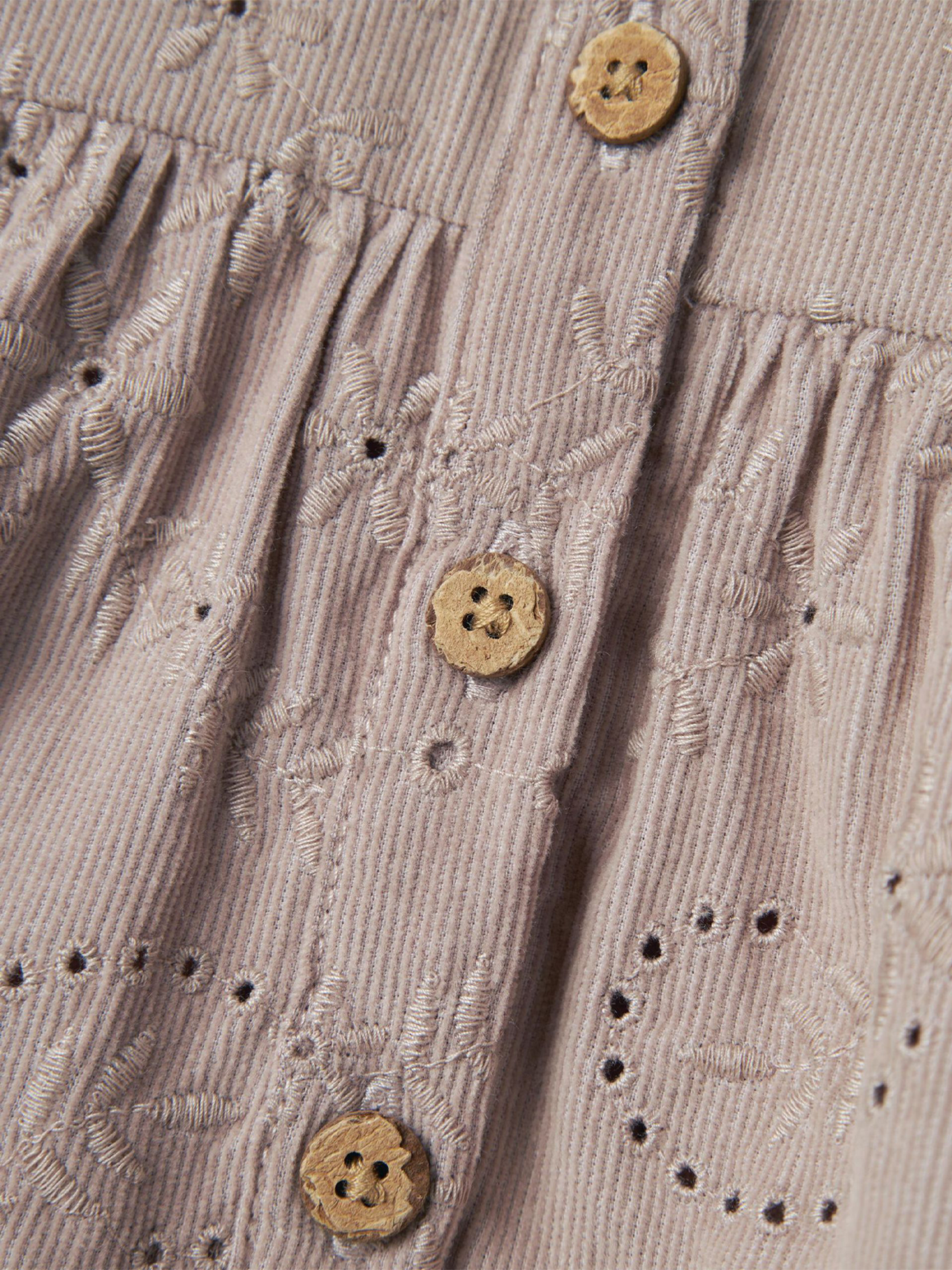 Bine Long Sleeve Loose Cord Dress