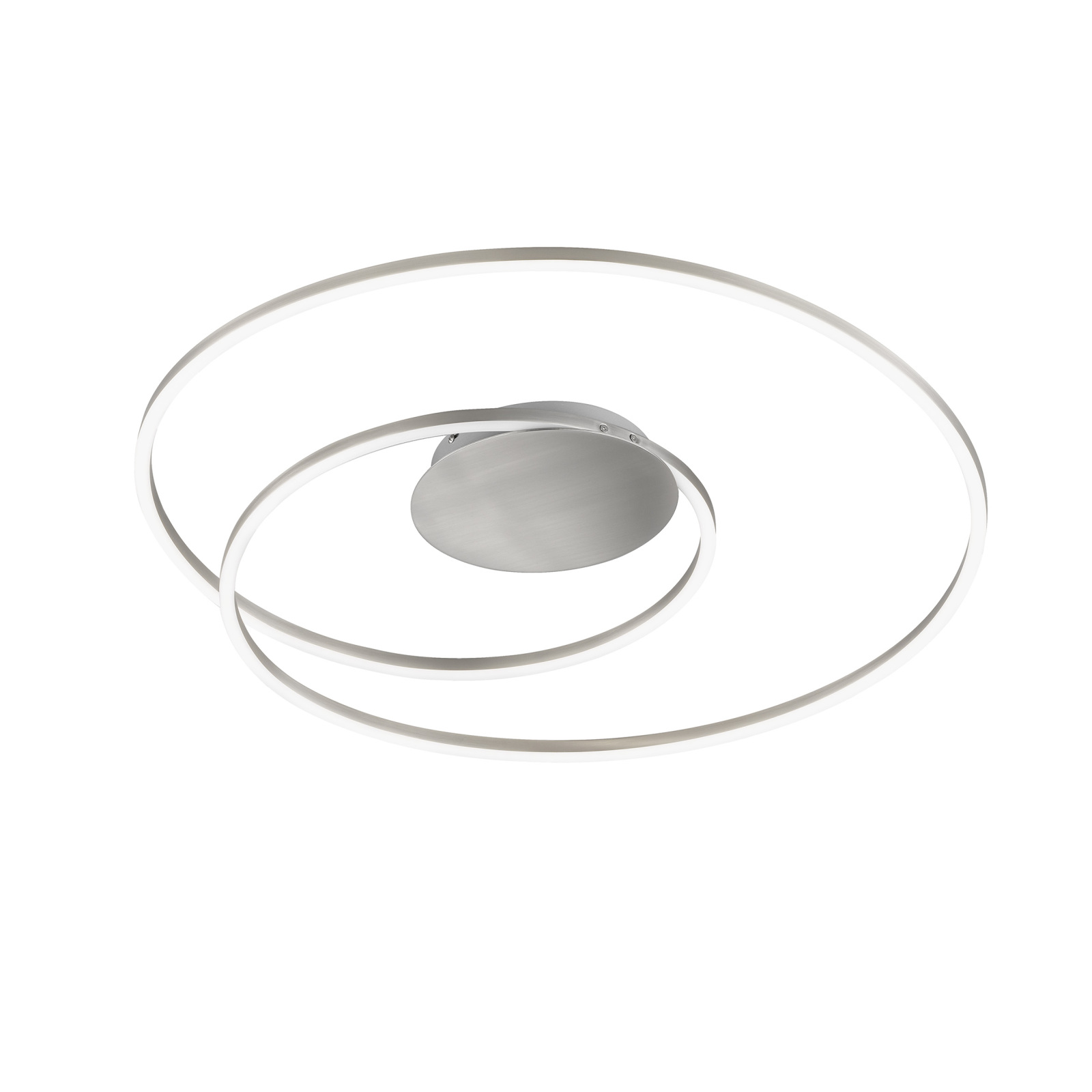 LED-Deckenleuchte - nickelfarben-weiß - dimmbar - 68 cm