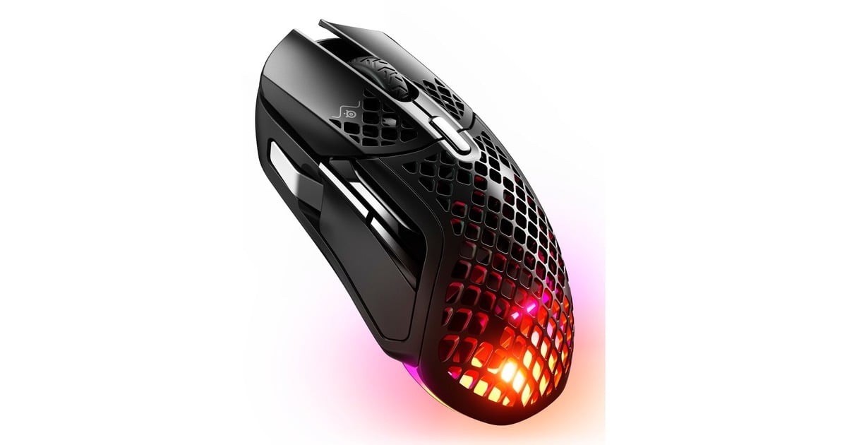 SteelSeriesAerox 5 Wireless gaming muis  (Zwart, 100 - 18.000 CPI, RGB leds)