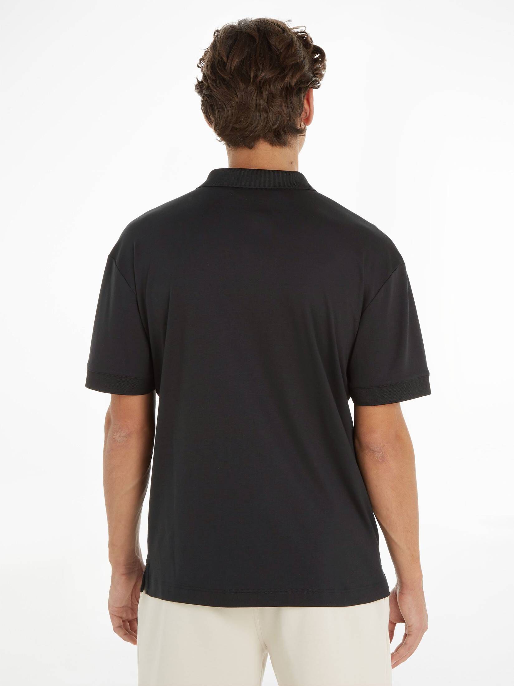 CALVIN KLEIN| Herren Poloshirt SMOOTH COTTON OPEN PLACKET POLO