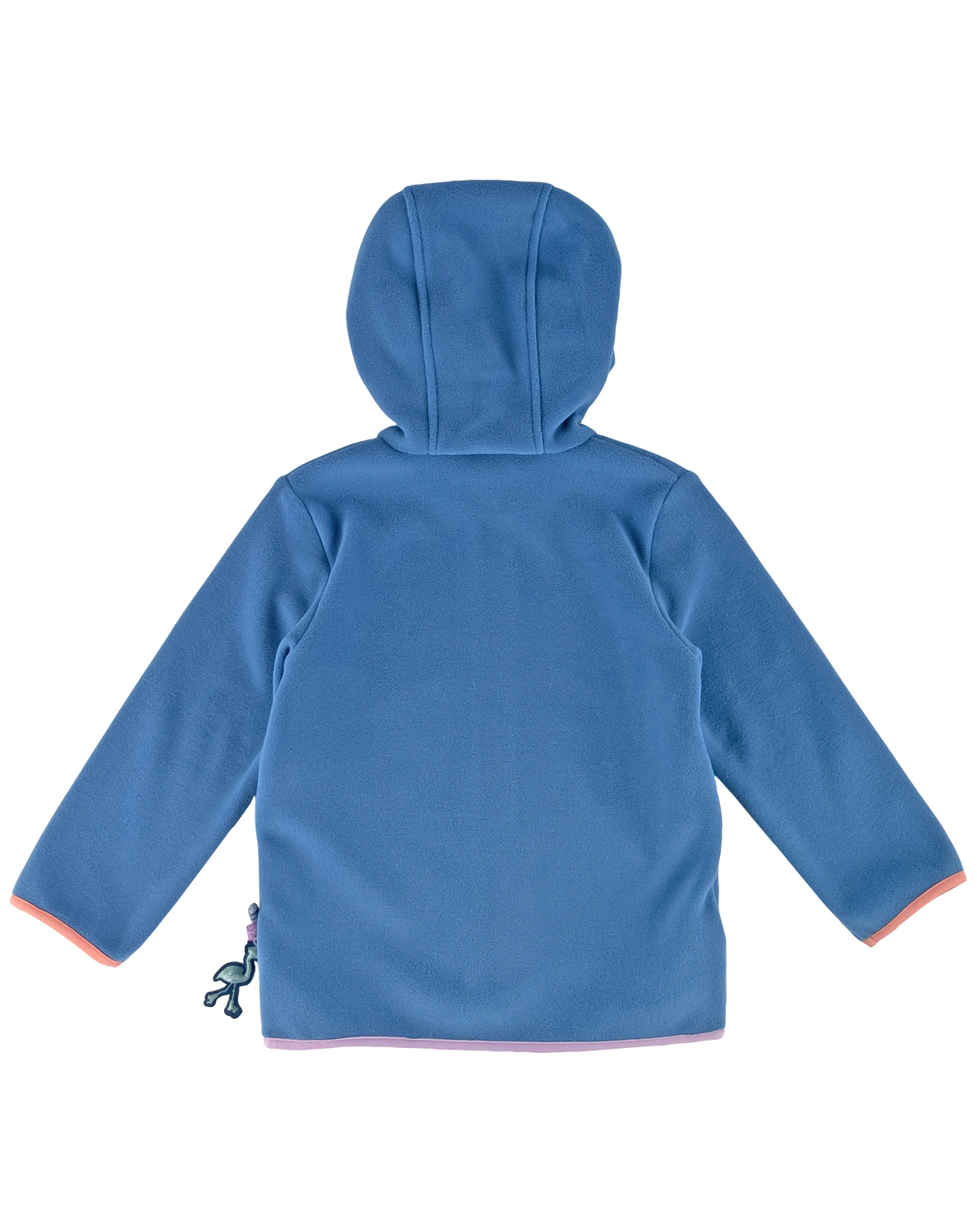 Kapuzen-Fleecejacke M - SKATING FLAMINGO in blau