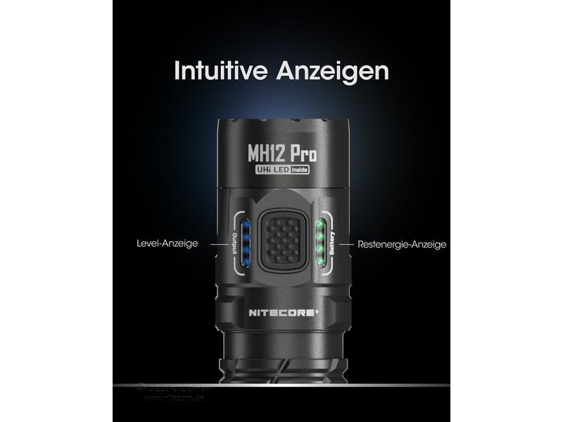 Nitecore Taschenlampe MH12 Pro 3300 lm LED-Taschenlampe